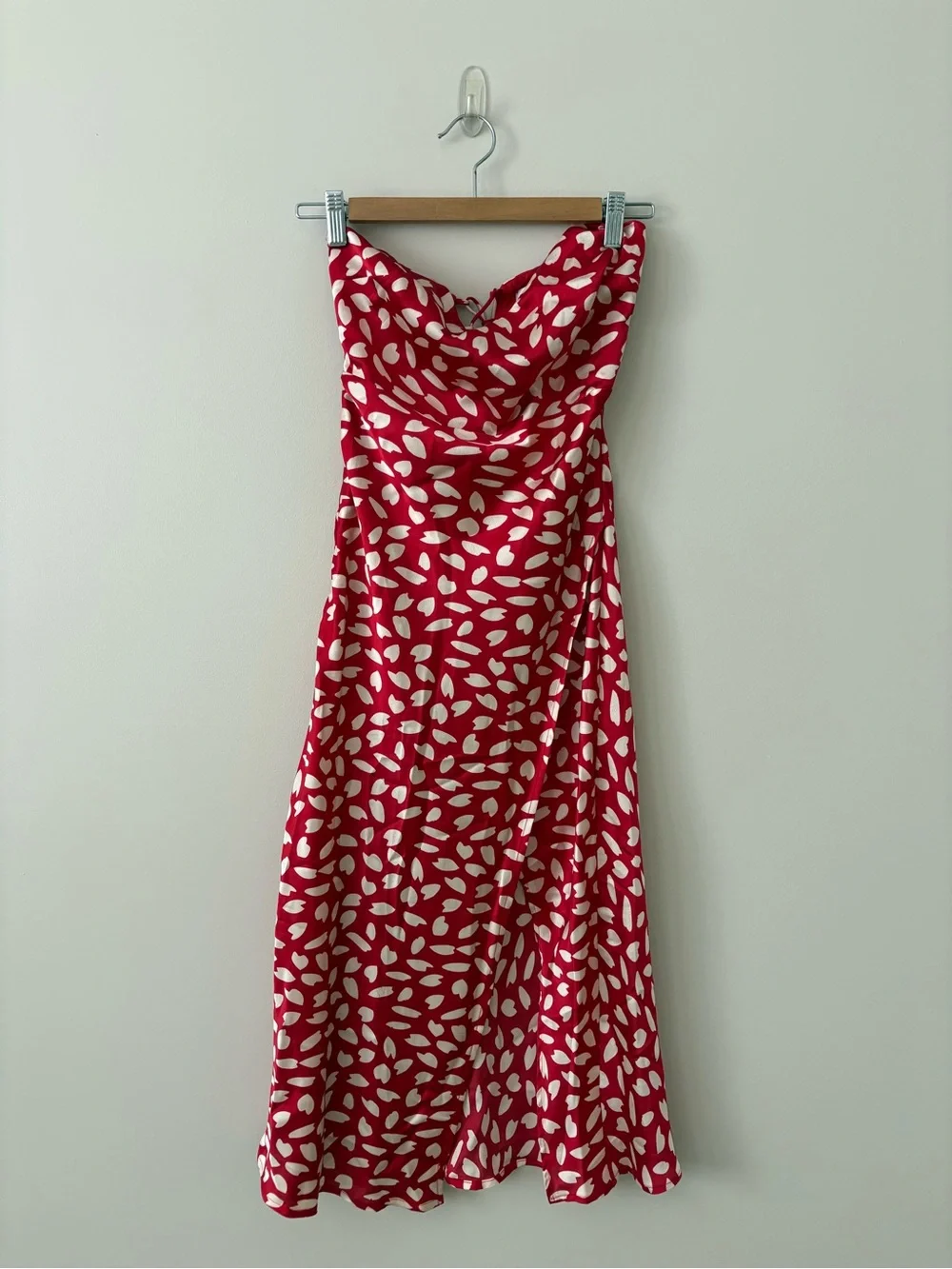 Hello Molly Red and White Printed Midi Slip Dress - Picture 9 of 12